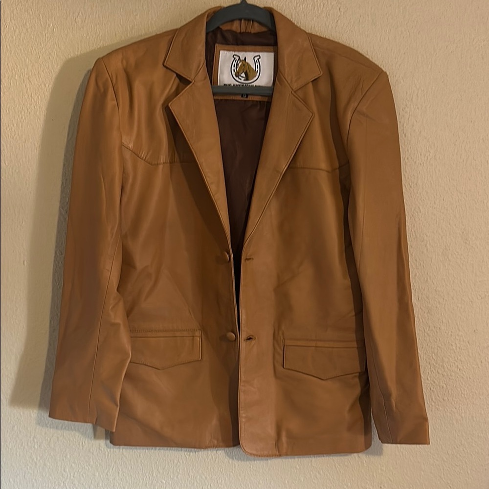 THE AMERICAN WEST TAN Leather Blazer